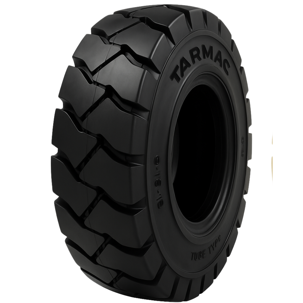 TARMAC black solid forklift tyre SP01 for heavy-duty use – rueda sólida de montacargas, pneu plein chariot élévateur, цельнолитая шина, إطار صلب للرافعة الشوكية
